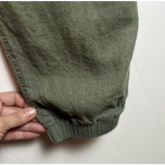 Sanctuary Linen Blend Pull On Jogger Pants Olive Green Pockets Size Medium - Picture 8 of 12